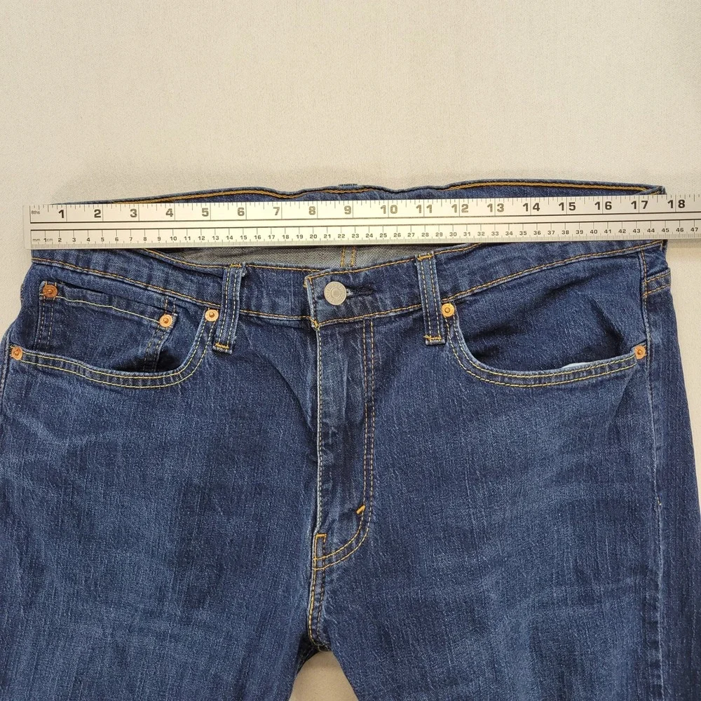 Levi's 559 Relaxed Straight Jeans Mens 36x30 Blue Denim Stretch Dark Wash